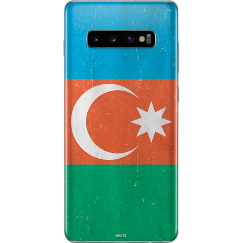 Azerbaijan Flag Distressed Galaxy S10 Plus Skin